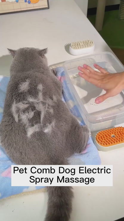 3-in-1 Electric Steam Pet Grooming Brush for Cats & Dogs